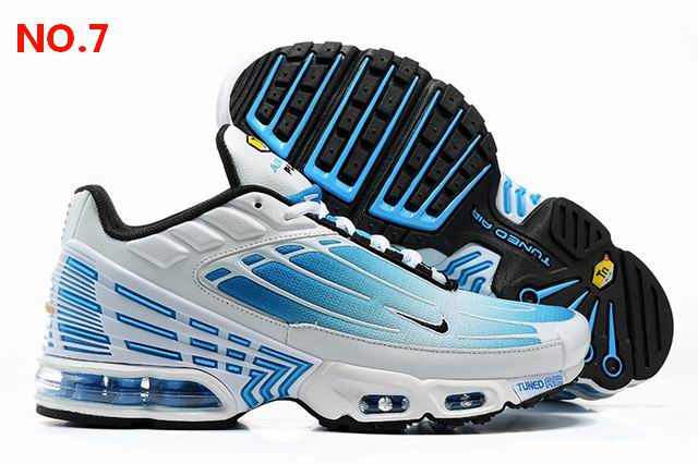 Nike Air Max Plus 3 Mens Shoes White Blue Black;